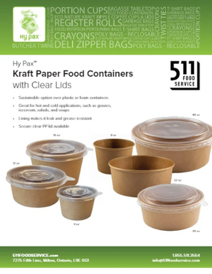 Catalog: Hy Pax - Kraft Paper Food Containers with Clear Lids