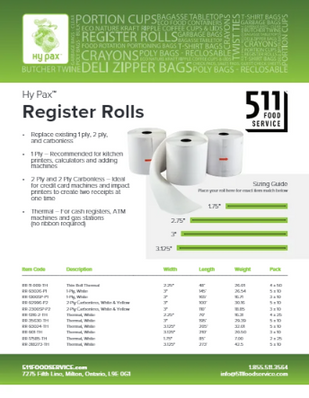 Catalog: Hy Pax - Register Rolls