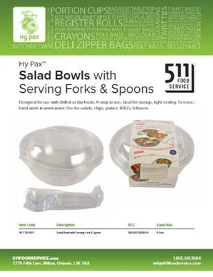 Catalog: Hy Pax - Salad Bowls with Serving Forks & Spoons