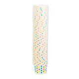 8oz Paper Sundae Cup, Polka Dot Design, sleeve