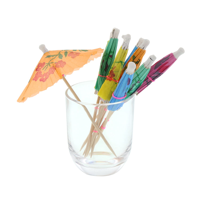 Toothpick Umbrella 4" Assorted Colour, Case 144x50