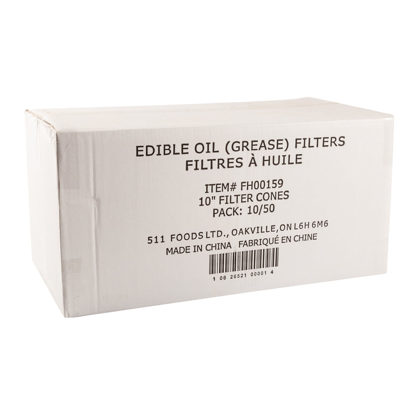 Filter Cone Edible Oil 10", Case 50x10