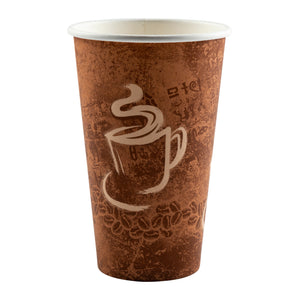 Cup Hot Paper Single Wall 16oz, Case 50x20