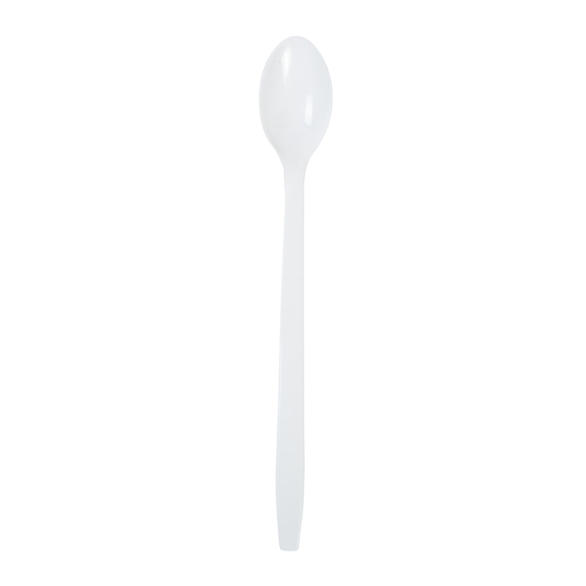 Soda Spoon Polystyrene 8" White, Case 500x2