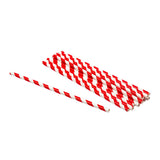 RED STRIPE 7.75" JUMBO UNWRAPPED PAPER STRAW, Group View