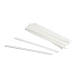 Straw Super Jumbo 8" White Paper Wrapped, Case 300x6