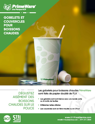 Catalog: PrimeWare - Gobelets et couvercles pour boissons chaudes