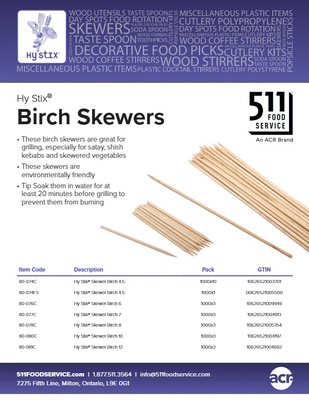 Catalog: Hy Stix - Birch Skewers