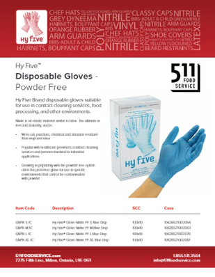 Catalog: Hy Five - Blue Nitrile Gloves