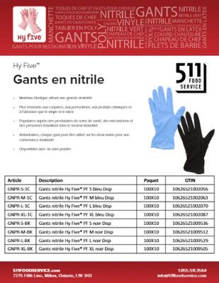Catalog: Hy Five - Gants en nitrile