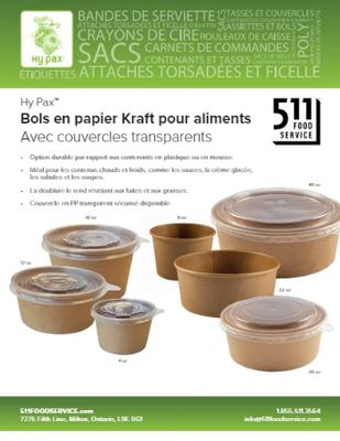 Catalog: Hy Pax - Bols en papier Kraft pour aliments Avec couvercles…