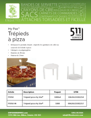 Catalog: Hy Pax - Trépieds à pizza