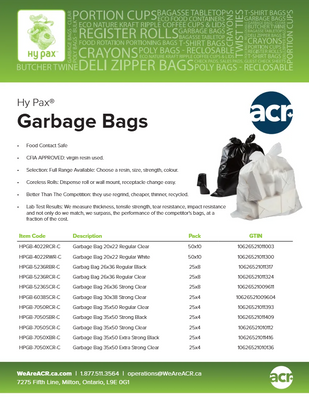 Catalog: Hy Pax - Garbage Bags