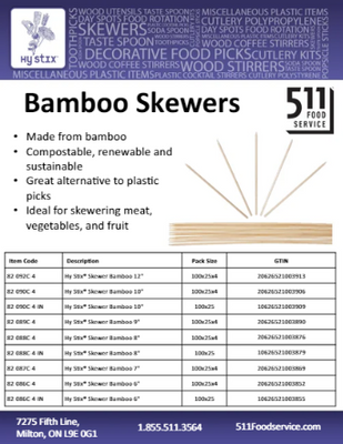 Catalog: Hy Stix - Bamboo Skewers