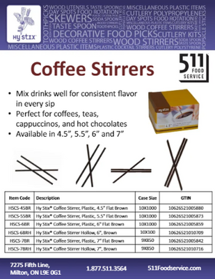 Catalog: Hy Stix - Coffee Stirrers