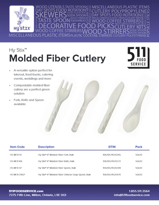 Catalog: Hy Stix - Molded Fiber Cutlery
