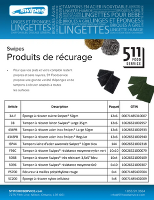 Catalog: Swipes - Produits de récurage