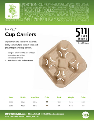 Catalog: Hy Pax - Cup Carriers