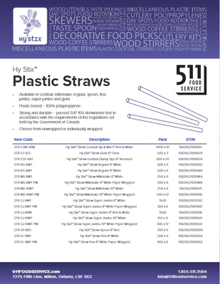 Catalog: Hy Stix - Plastic Straws