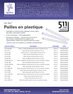 Catalog: Hy Stix - Pailles en plastique