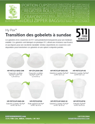 Catalog: Hy Pax - Transition des gobelets à sundae