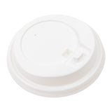 Lid Hot Cup PP Dome with latch 90mm White