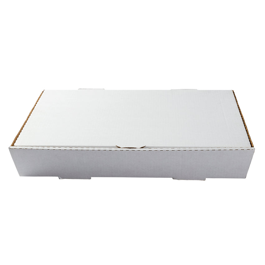 Corrugated Catering Box Full Pan, White 21" x 13" x 3", closed