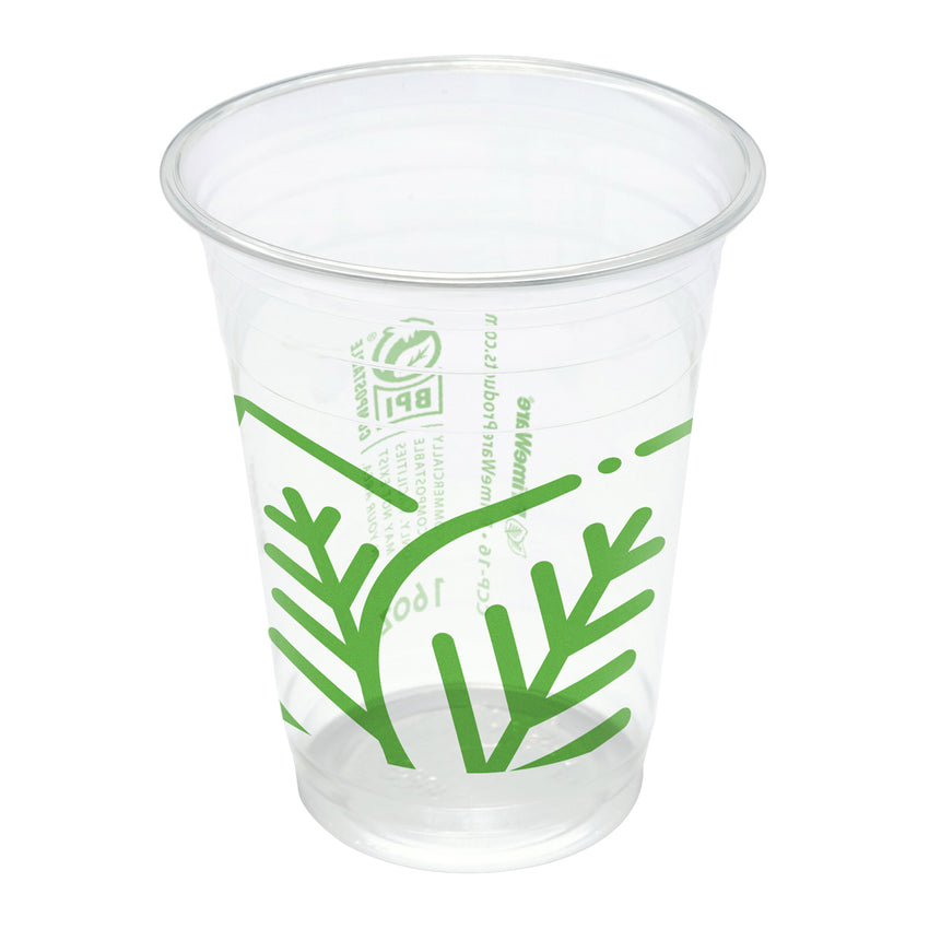 16 oz Clear PLA Cup Compostable