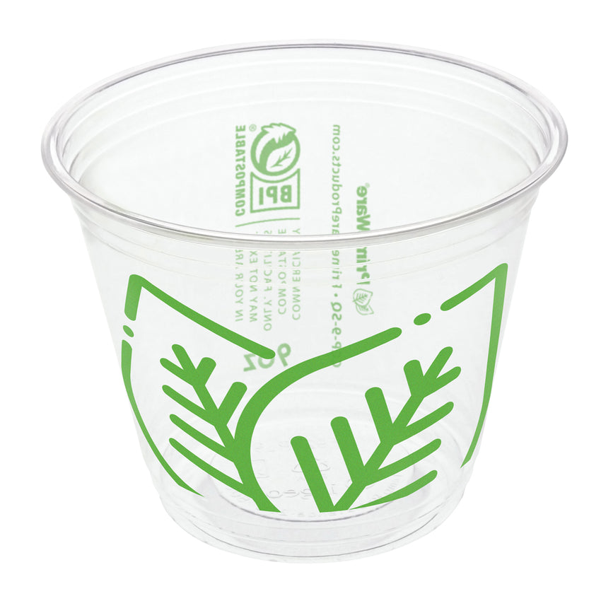 9 oz Compostable Squat Clear PLA Cup