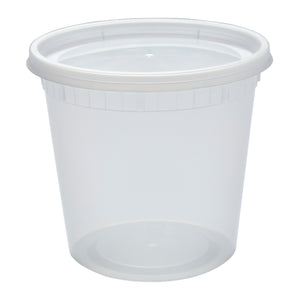 Combo, Deli Container, PP, With Lid, Clear, 24 Oz