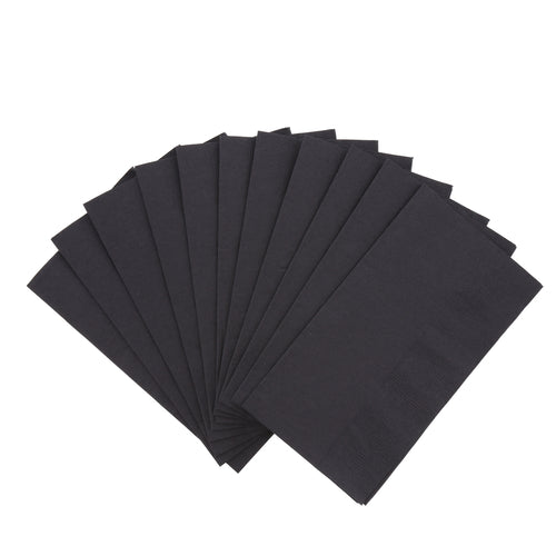 Dinner Napkin, 15" x 17", 2 Ply, Black