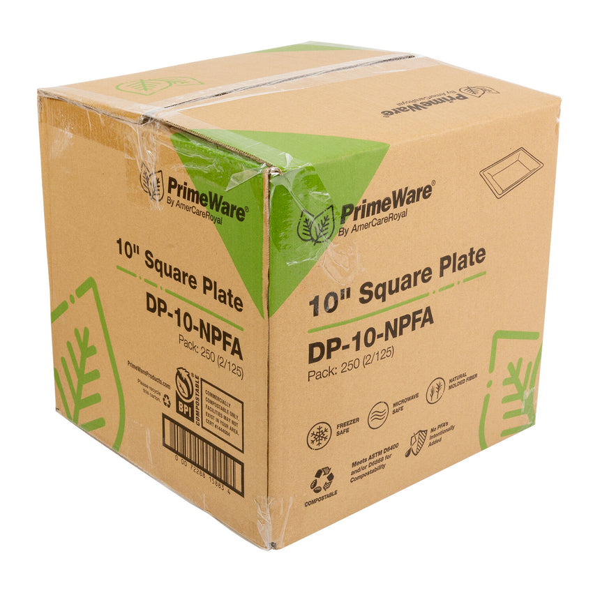 10" Molded Fiber NPFA Square Plates case closed