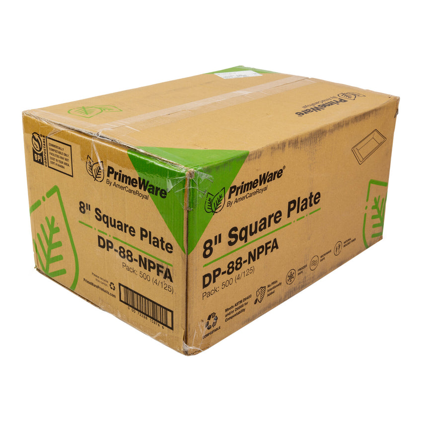 8" Molded Fiber NPFA Square Plates, case closed