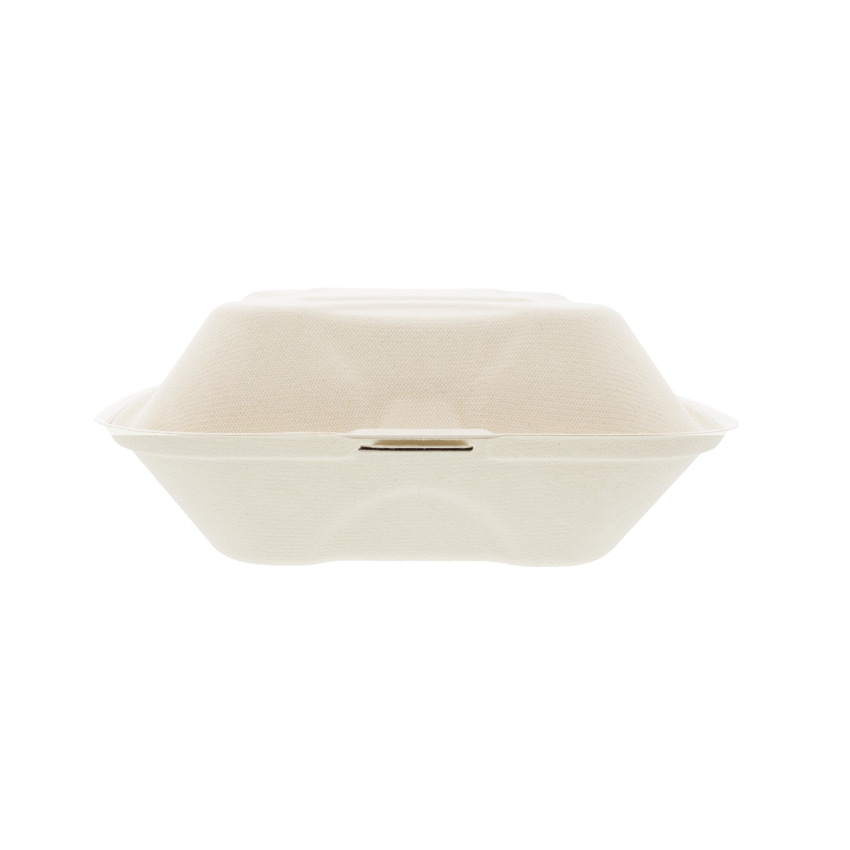 Medium Hinged Lid NPFA Containers 7.875" x 8" x 2.5", side view