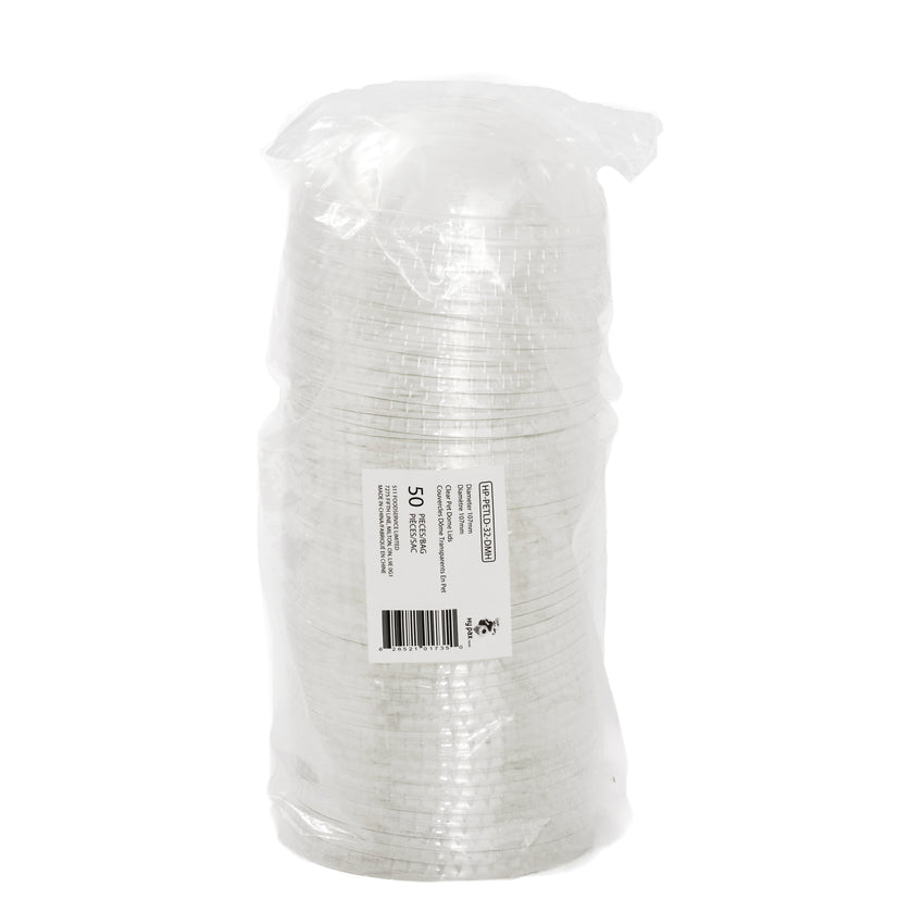 COUVERCLE DÔME AVEC TROU EN PET 32 OZ – HY PAX, caisse 20x50