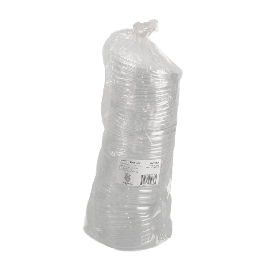 Hy Pax Dome Sippy PET Lid for Paper Cold Cups 12-24oz, sleeve