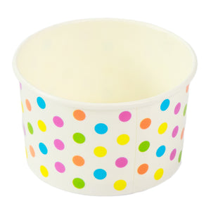 5oz Paper Sundae Cup, Polka Dot Design