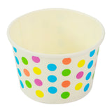 8oz Paper Sundae Cup, Polka Dot Design