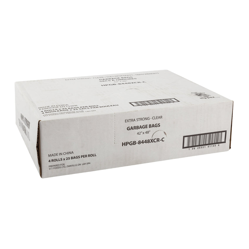 Garbage Bag 42x48 Extra Strong Clear, Case Closed