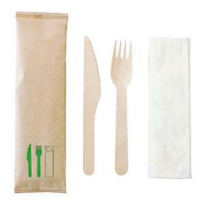 3 Piece Cutlery Kit Paper Wrapped, F/K/N