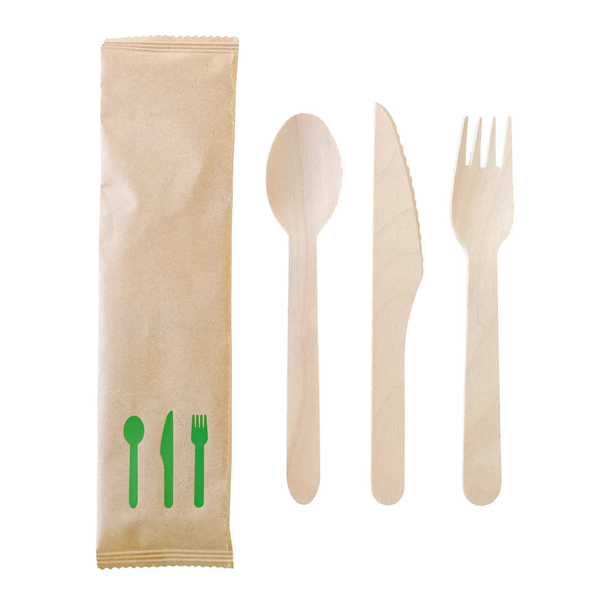 3 Piece Cutlery Kit Paper Wrapped, F/K/S