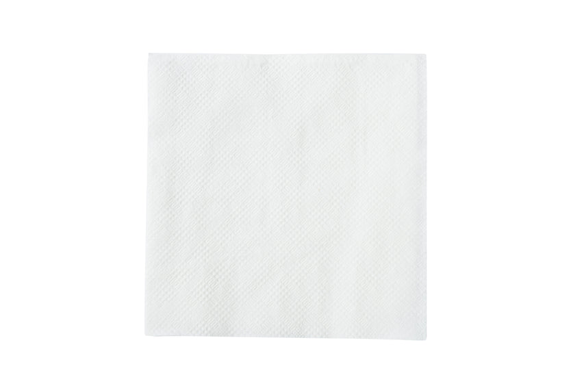 Beverage Napkin, 9" x 9", 1 Ply, Whit