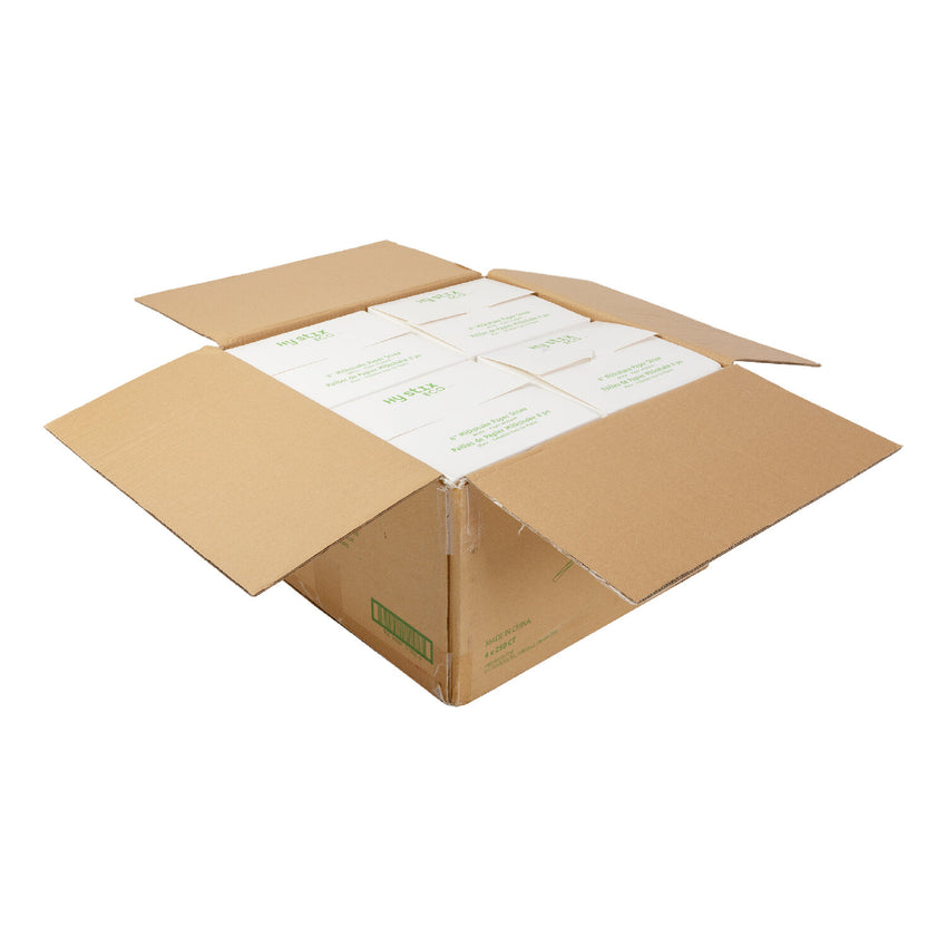 Paper Straw Milkshake 8" White Paper Wrapped, Case Open