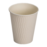 Wave Double Wall Paper Hot Cup 8 oz White