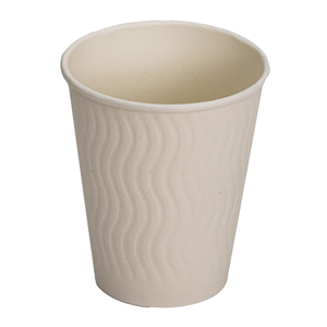 Wave Double Wall Paper Hot Cup 8 oz White