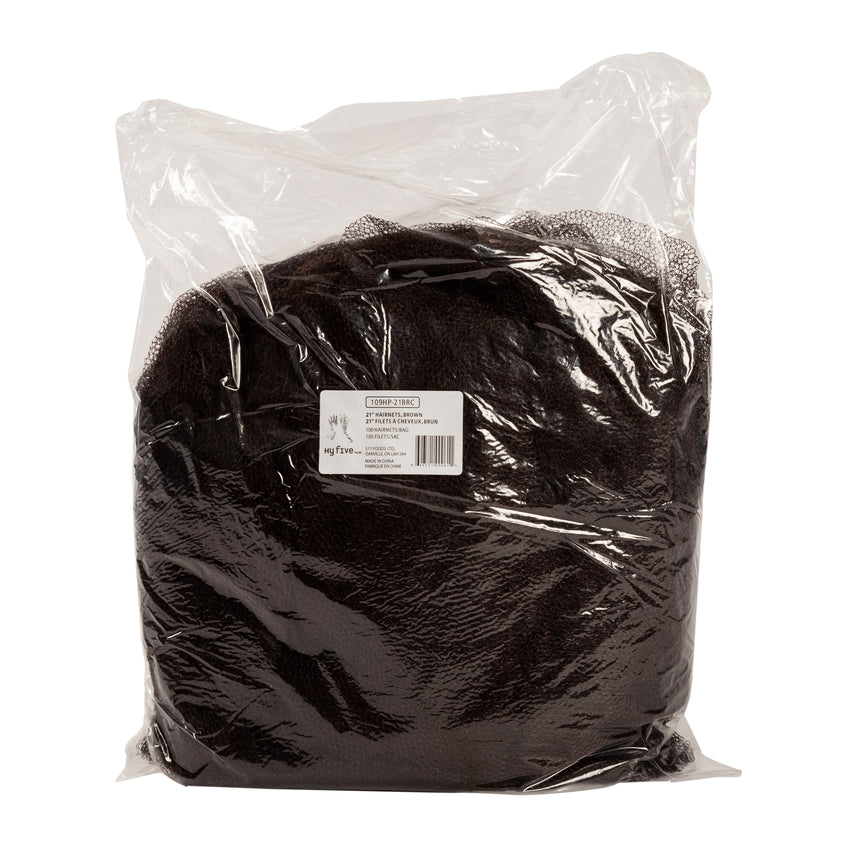 Hairnet Polyester Soft Mesh 21" Brown, Case 100x20