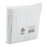 Twist Tie 6x1/8" White Plastic, Case 2000x25