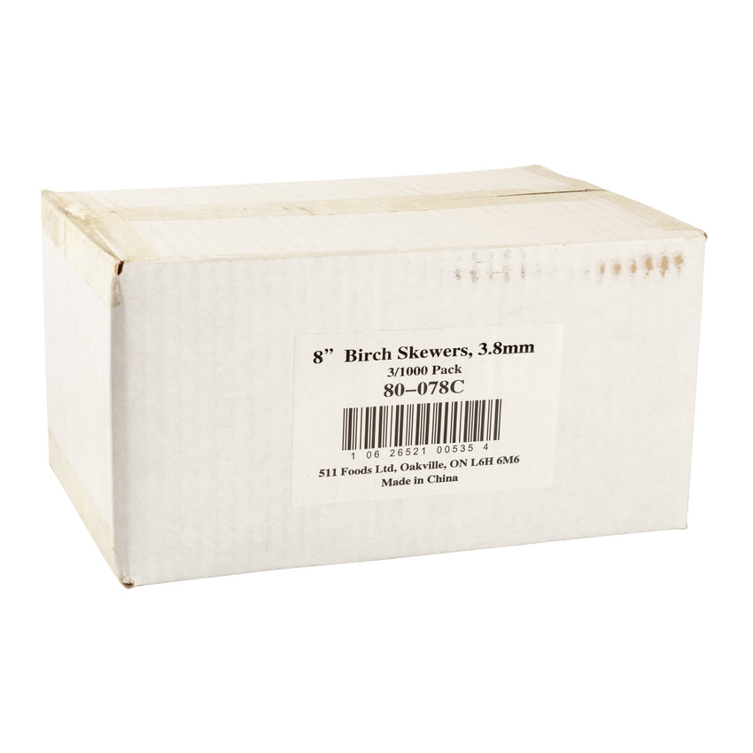 Skewer Birch 8", Case 1000x3