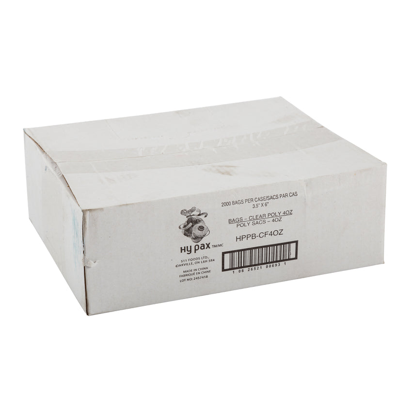 Bag Poly 4oz Clear, Case 2000