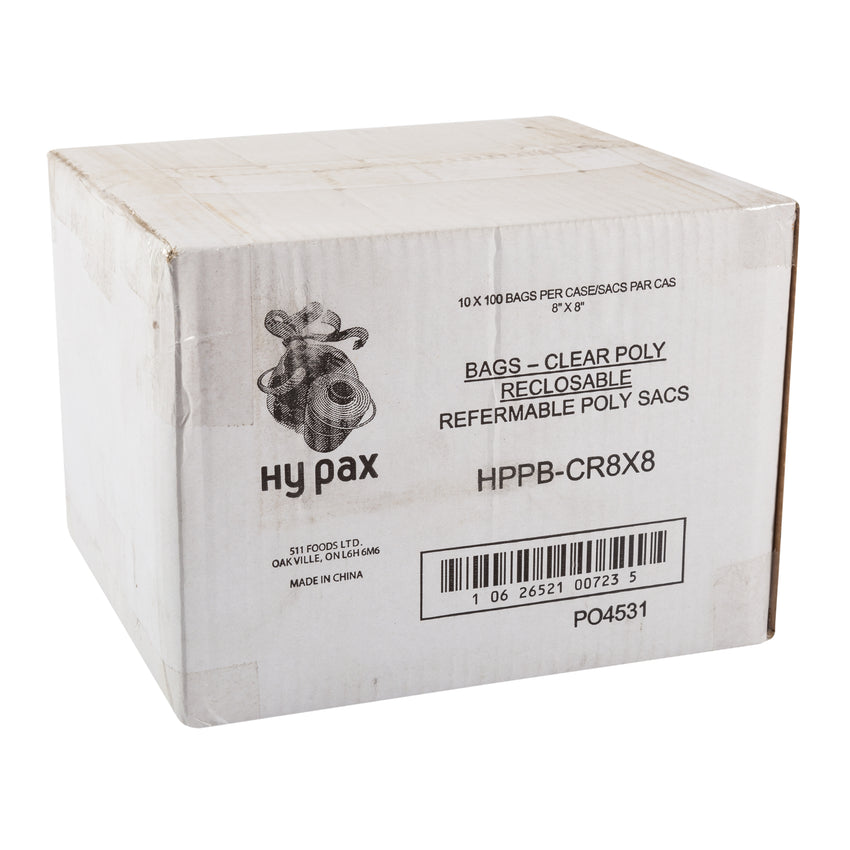 Bag Reclosable Poly 8x8" 2ml, Case 1000